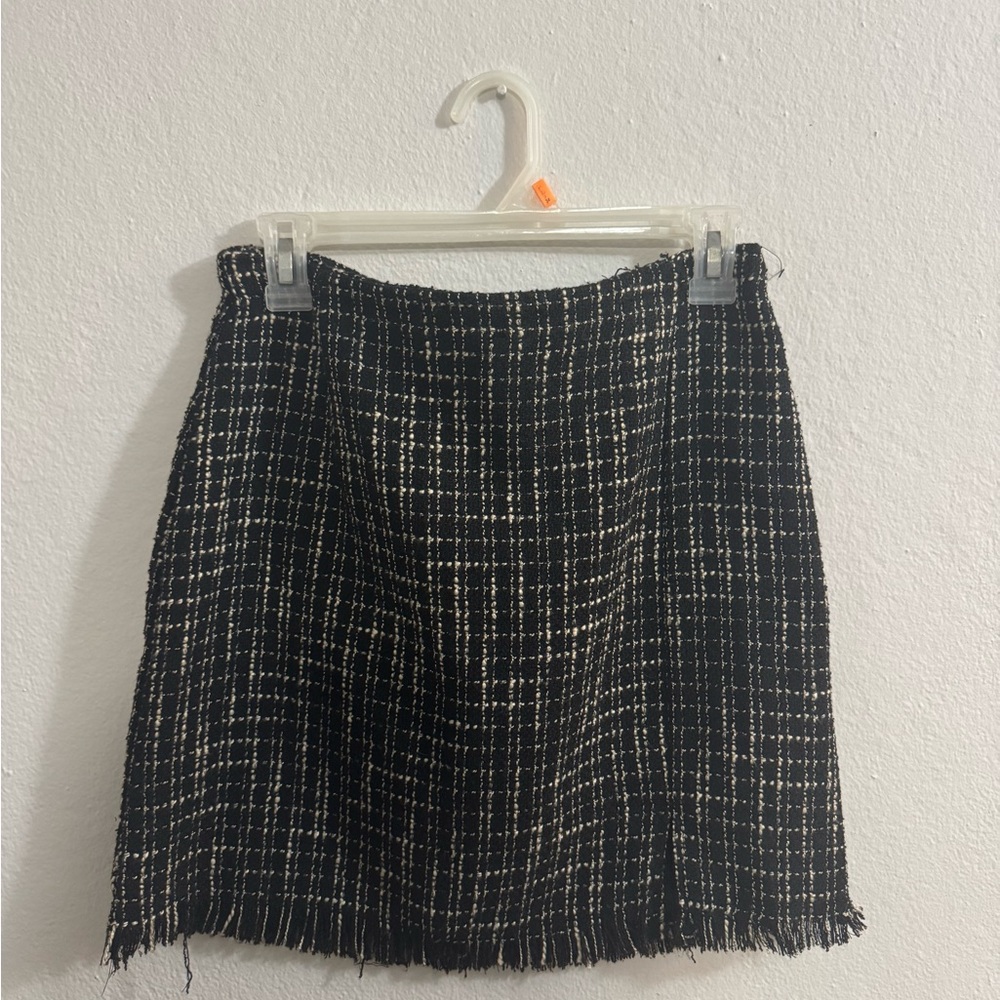 Christian Siriano Black and White Pencil Skirt